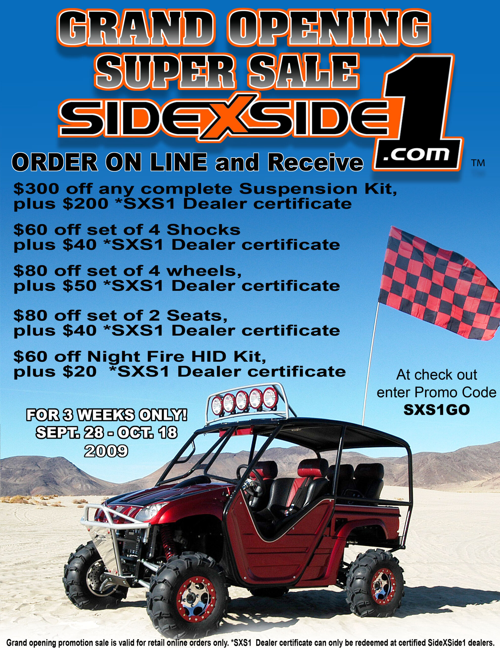 Side X Side 1.com Grand Opening Super Sale Side X Side 1.com Grand Opening Super Sale