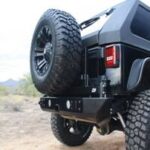 PUREJEEP: PJ2002 Stubby Rear Square Frame Tire Carrier PUREJEEP: PJ2002 Stubby Rear Square Frame Tire Carrier