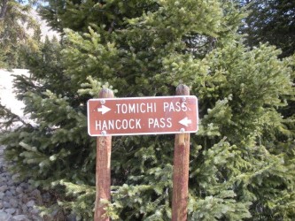 Hancock and Tomichi Pass Sign