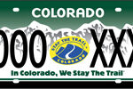 Colorado Stay The Trail Custom License Plates